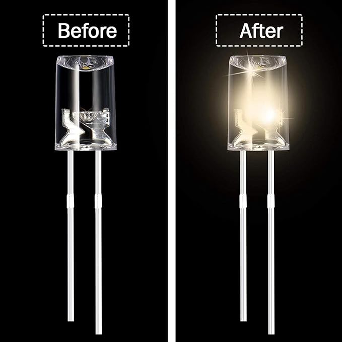 Mudder 400 Pcs Valentines LED 5mm String Lights Mini Replacement Bulb Energy Efficient LED Wire Light Set Connectable Home Decor Bulb for Festival Patio Garden Christmas Wedding Holiday(Warm White)