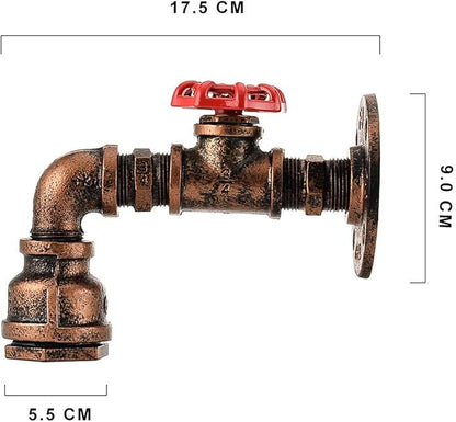 Kawell Vintage Wall Light Fixtures Industrial Retro Wall Sconce Light Creative Water Pipe Wall Lamp Iron Art E26 60W Max for Bedroom Kitchen Restaurant Loft Cafe Bar Hallway