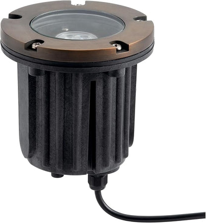 Kichler 12V In-Ground Brass Trim in Centennial Brass, Durable Landscape Lighting Accessory, 15495CBR