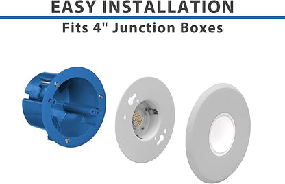 Nicor DLF301204KWH Flush Mount, 4000K, White