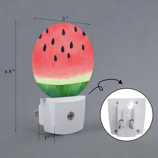 Watermelon Night Light Plug-in Sleep Lamp Led Dusk to Dawn Night Light for Bedroom