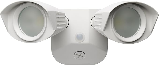 Nuvo 65/210 LED Dual-Head Security Light, 3000K, White