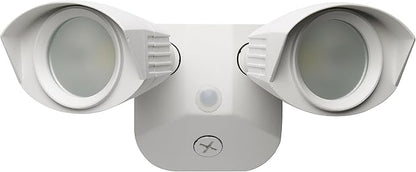 Nuvo 65/210 LED Dual-Head Security Light, 3000K, White