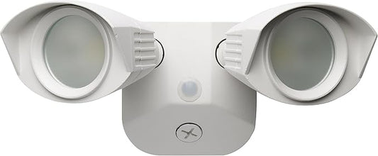 Nuvo 65/210 LED Dual-Head Security Light, 3000K, White
