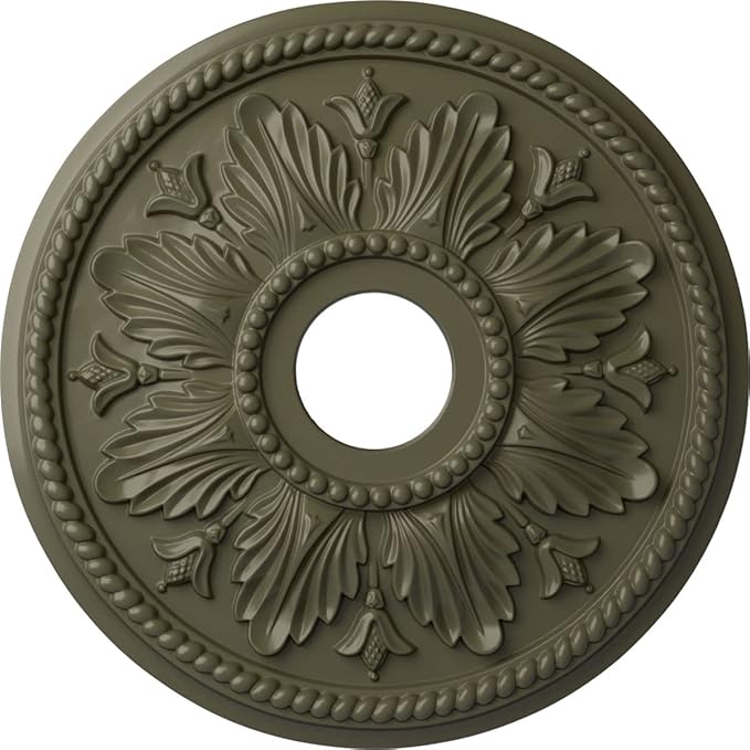 Ekena Millwork CM18ED1PTF Edinburgh Ceiling Medallion, Painted Turtle