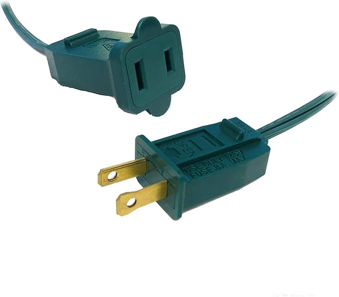 HLO Lighting C9 Light Strings | 25' Green Cord with 12" Socket Spacing, E17 Light Stringer for C9 Christmas Lights