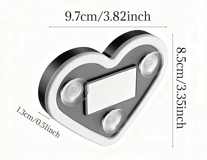 Romantic Heart-Shaped Car LED Ambient Light - Solar & Type-C Powered, 5 Lighting Modes, Universal Fit, for Women (Pink)