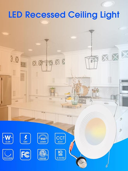 Energetic 5CCT Retrofit Recessed Ceiling Lighting (24 Pack, 5/6 inch)