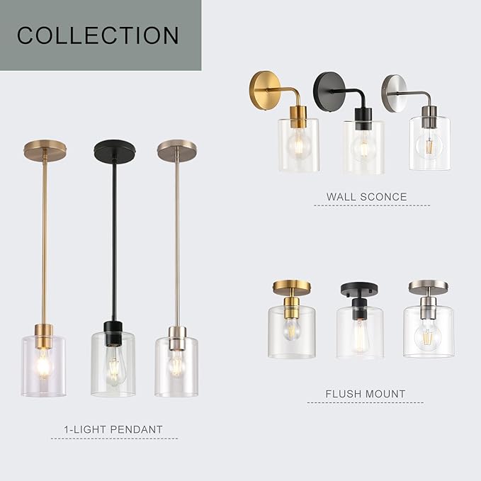 2 Pack Black Modern Semi Flush Mount Ceiling Light,Rustic Ceiling Light Fixture for Closet Hallway Entryway,Hallway Ceiing,Matte Black Finish (6 in)