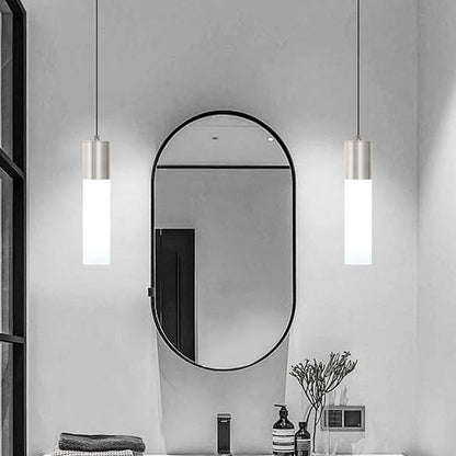 Modern Pendant Lights Kitchen Island 3 Pack LED Pendant Lighting Brushed Nickel with Milky White Lampshade Adjustable Hanging Ceiling Light for Dining Room Bath Entryway, 3000K-6000K