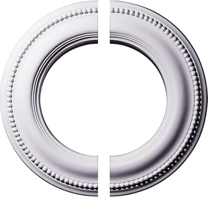 Ekena Millwork CM13BR2 13"OD x 7 1/2"ID x 3/4"P Bradford Classic Ceiling Medallion, Fits Canopies up to 8-5/8", 2 Piece