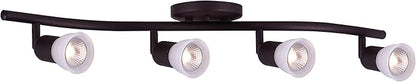 Canarm James 4-Light Ceiling or Wall Fixture, Oil Rubbed Bronze with Alabaster Glass, Modern Nautical Lighting for Bedroom Hallway, Entryway