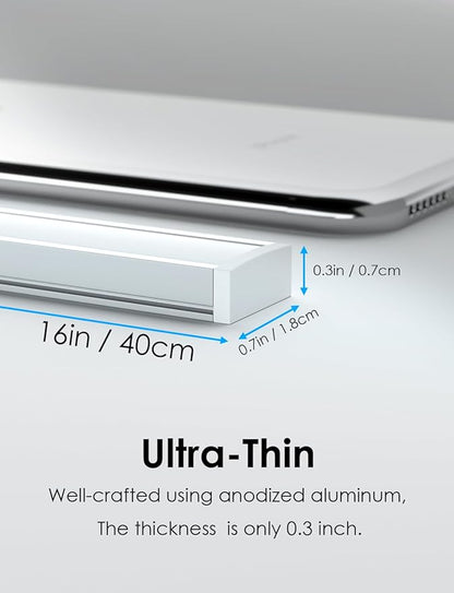 Under Cabinet Motion Sensor Lighting Indoor Plug in, 16" 12V LED Under Counter Lights Super Bright Ultra Thin Magnetic for Kitchen/Hallway/Toilet/Garage/Closet(Cold White/6000K, 2 Pack)