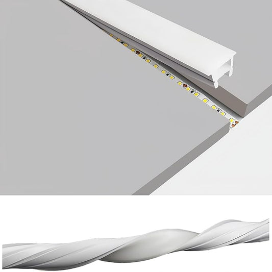 Silicone LED Channel System, 16.4Ft/5M Through Free White 10x10mm DIY LED Neon Rope Light IP67 Waterproof Tube for 5mm Strip Lights Installation for Indoor Outdoor Ambient Decor