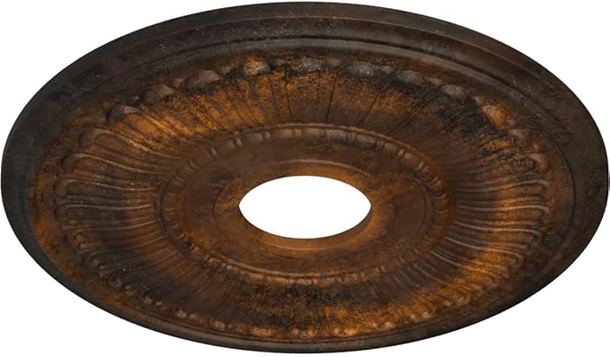 16"OD x 3 5/8"ID x 3/4"P Melonie Ceiling Medallion (Fits Canopies up to 6 3/8"), Hand-Painted Rust