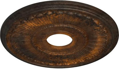 16"OD x 3 5/8"ID x 3/4"P Melonie Ceiling Medallion (Fits Canopies up to 6 3/8"), Hand-Painted Rust
