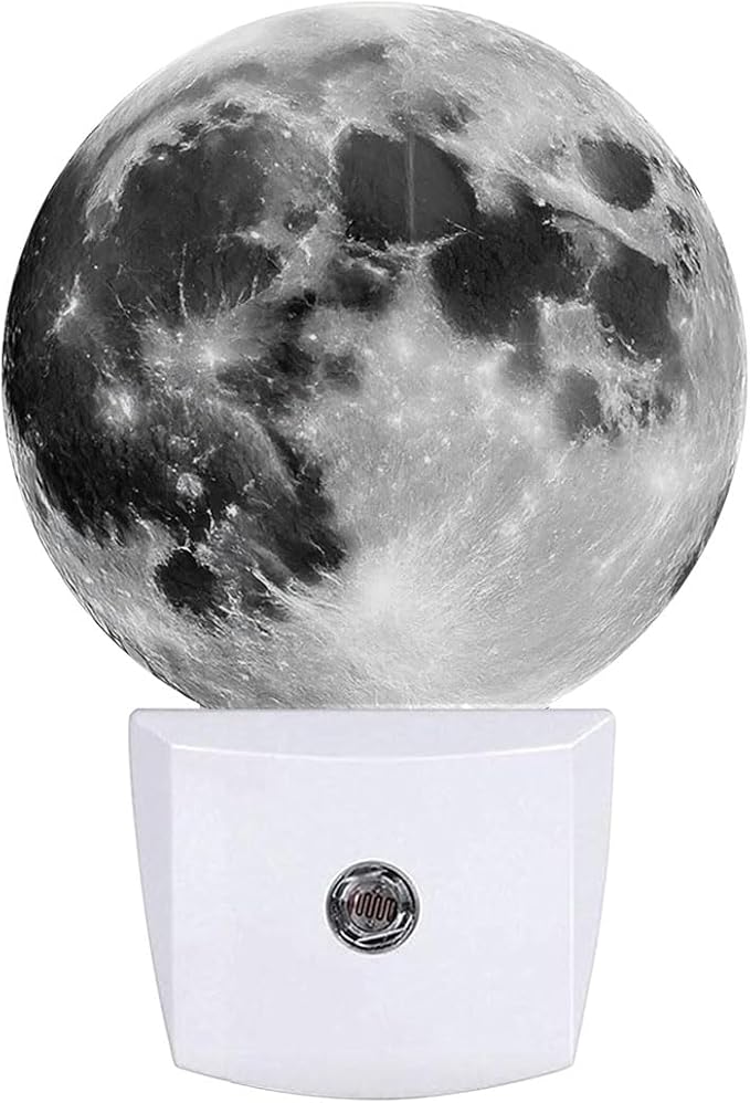 Moon Planet Night Light Plug-in Sleep Lamp Led Dusk to Dawn Night Light for Bedroom