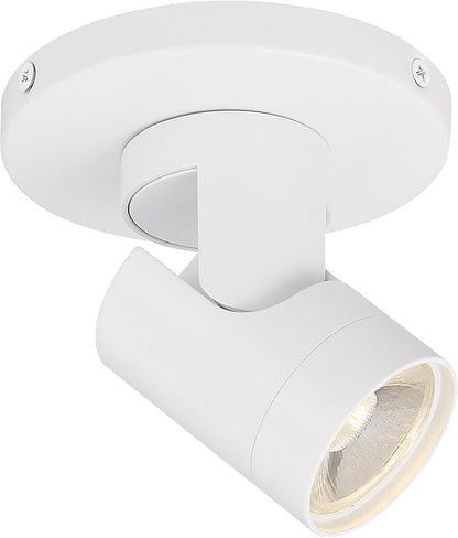 Nuvo Lighting 62/1106 12W LED Adjustable Barrel Monopoint Ceiling and Wall Spotlight, White