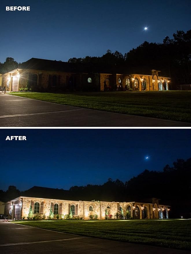 Dusk to Dawn LED Flood Lights Outdoor, Gen4 45W Commercial Industrial Security Lights, 5650LM 5000K Daylight 175W MH Equal, 120-277V UL Listed for Sign Garage Garden House Yard