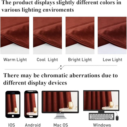StangH Rust Curtains 96 inches for Living Room Doorway, Super Soft Velvet Room Darkening Privacy Protect Door Panels for Bedroom Dining Closet, W52 x L96 inches, 1 Panel