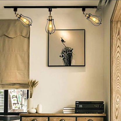 Kiven Stepless Dimmable H-Track Light,Accent Lighting with Rotatable Head, Plug in Spotlight with Remote Control for Highlight Picture Kitchen Cabinet Reading Energy Saving Track Lighting-3P