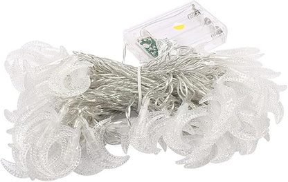 Moon String Lights Ramadan Decor, Outdoor LED String Lights 10Ft 20 LED Battery Operated Fairy Lights for Wedding Garden Decoration,Party Festival Lights, Christmas Thanksgiving Decor