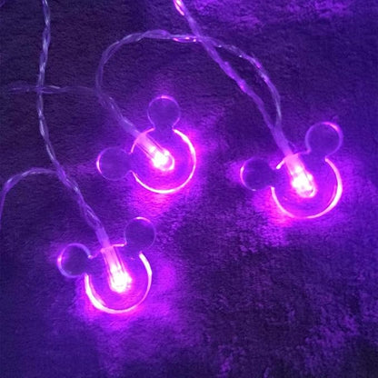 1.65m 10LEDs Decorative Cartoon Animal Mouse Night Mood Light Romantic Lamp for Home Indoor Bedroom Party Festival Décor (Purple)