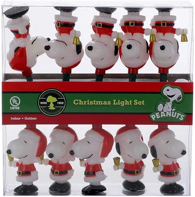 Kurt Adler UL 10-Light Santa Suit Snoopy Light Set