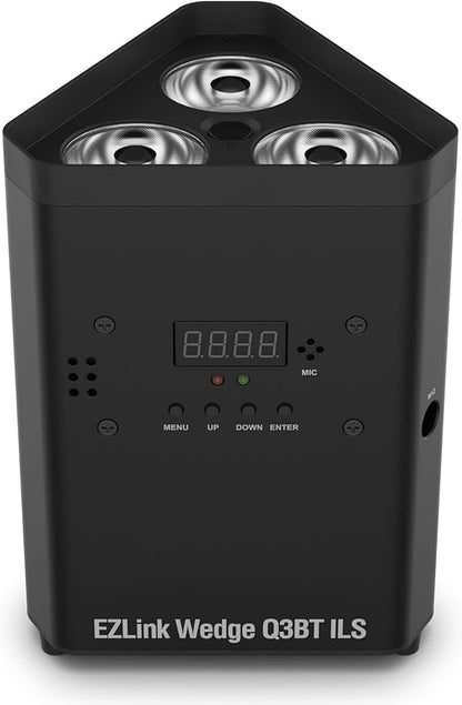 CHAUVET DJ – EZLink Wedge Q3BT ILS Battery Operated LED Wash Light | Quad Color RGBA Output | True Wireless Design, Bluetooth Control from Mobile Devices | ILS Compatibility for Events