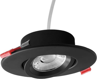 DGC 4-inch Black Selectable Canless Adjustable Gimbal LED Recessed Downlight (DGC43120SRDBK)