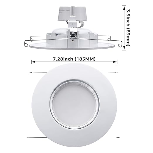TORCHSTAR 5/6-Inch Retrofit LED Gimbal Downlight, 900lm, 13W (100W Equiv.), UL & Energy Star Certified Dimmable Recessed Light, CRI90+, 5000K Daylight, 5 Years Warranty
