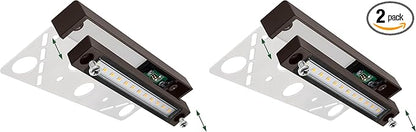 GKOLED 6.8 Inch LED Low Voltage Outdoor Hardscape Light, Light Module Replaceable, Retaining Paver Wall Step Lighting, 2700K 1.5W, IP65 for Wet Location, Die-cast Aluminum Housing (Pack of 2)