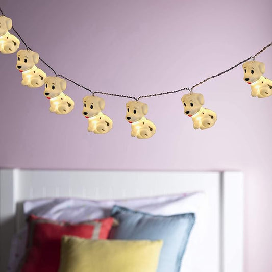 1.65M Cute Animal Dog Shape 10 Led Fairy Lights Spotty Dog String Lights USB Powered for Halloween Christmas Thanksgiving Home Party Children Kids Bedroom Decoration (Spotty Dog)