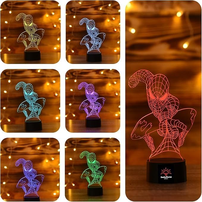 3D Illusion Night Light for Kids 7 Colors with Remote-Led Table Lamp-Bedroom Kids Night Light