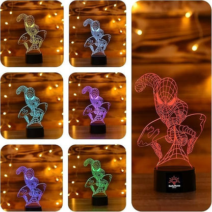 3D Illusion Night Light for Kids 7 Colors with Remote-Led Table Lamp-Bedroom Kids Night Light