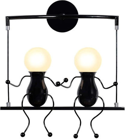 Kawell Humanoid Wall Light Fixtures Modern Wall Lamp Creative Wall Sconce Light Art Deco Max 60W E26 Base for Children Room Bedroom Bedside Living Room Stairs Hallway Restaurant Kitchen