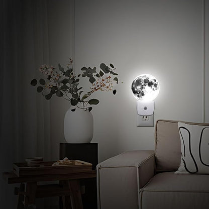 Moon Planet Night Light Plug-in Sleep Lamp Led Dusk to Dawn Night Light for Bedroom