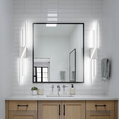 SOLFART 40 Inch Bathroom Light Fixtures Vanity Lights Over Mirror Brushed Nickel LED Light Fixtures Vanity Lights for Bathroom DIM