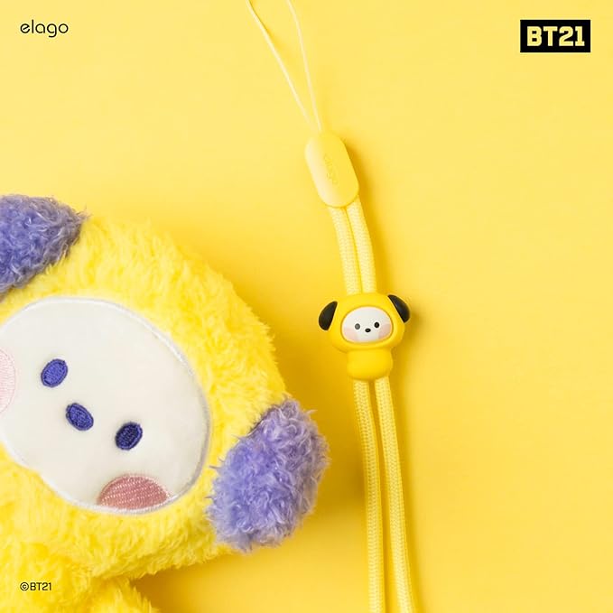 elago | LINE FRIENDS BT21 [OFFICIAL MERCHANDISE] Lanyard Wrist Strap, phone charm, keychain, Anti drop, Adjustable Button