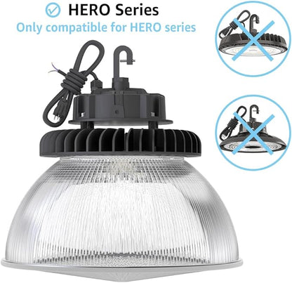 HYPERLITE 60 Degree PC Reflector ONLY for Hero Series LED High Bay Light 1-Pack (Clear with Cover)