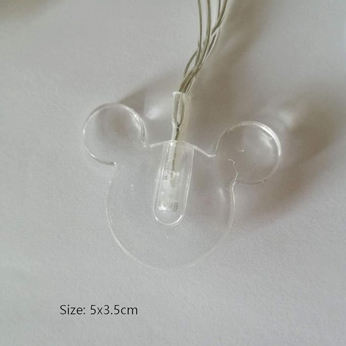 1.65m 10LEDs Decorative Cartoon Animal Mouse Night Mood Light Romantic Lamp for Home Indoor Bedroom Party Festival Décor (Green)
