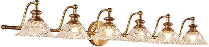 XIEDUN 45" Bathroom Light 6 Light Vanity Light Fixtures (Exclude G9 Bulb) Vanity Lights for Bathroom