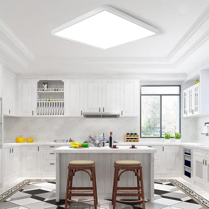 LED Flush Mount Ceiling Light Fixture, 2800K Warm White, 12inch 24W, 3200LM, Slim Flat Panel Lighting Fixture, Square Modern Ceiling Lamp for Bedroom, Kitchen, Living Room, Closet, Stairwell, IP40