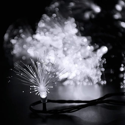 YOLIGHT 33FT Fiber Optic Fairy Lights 60 LED Starburst Firework String Lights Green Wire Twinkle Christmas Lights for Indoor Outdoor Wedding, Christmas Tree, Garden, Patio, Party Decoration (White)