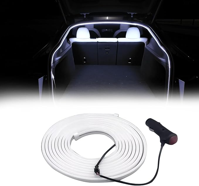 Tlyard Front Trunk LED Lights Strip for Tesla Model Y Juniper 2025 2026 Back Interior Frunk Lightning Waterproof &High Brightness Strip for Tesla Model Y Accessories