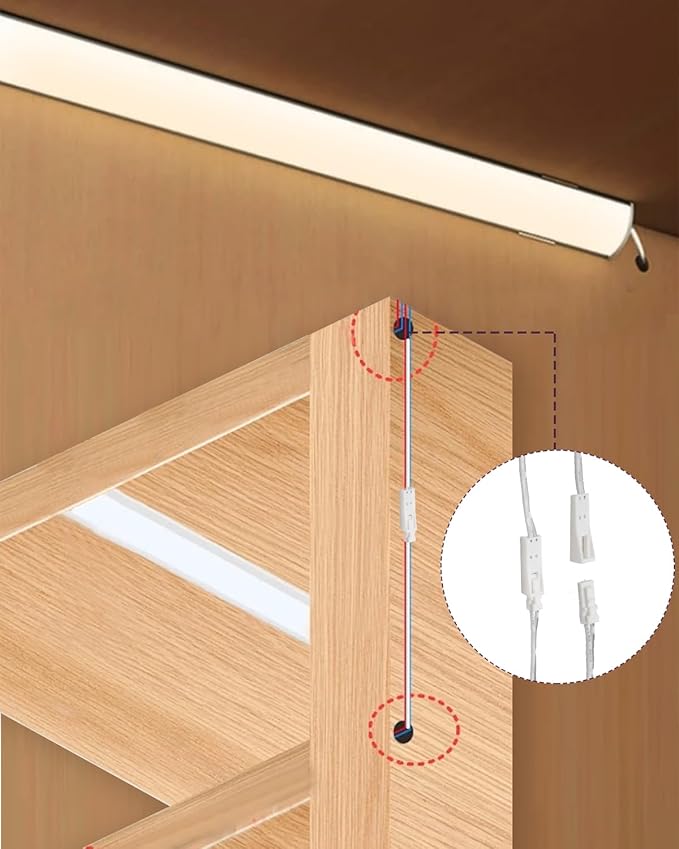 Cefrank Under Cabinet Lighting, 8pcs 12" V-Shape Linkable LED Light Bars for Kitchen Cabinet, Showcase Display, Shelf - 16Watt 1600Lumens - Pure White (6000K)