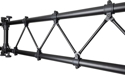 On-Stage LS7730 Lighting Stand with Truss (Folding, Portable PAR Can and LED Light Rig for Theaters, Auditoriums, Concert Halls, Clubs, and Venues, Adjustable Height, Rubber Feet, Metal, Black)