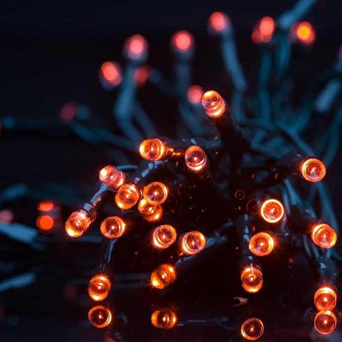 kemooie 500 LED Outdoor Fairy String Lights, 164 FT 8 Lighting Mode Plug in String Waterproof Light, for Outdoor Birthday Christmas Wedding Party Garden Balcony Decor (Orange)