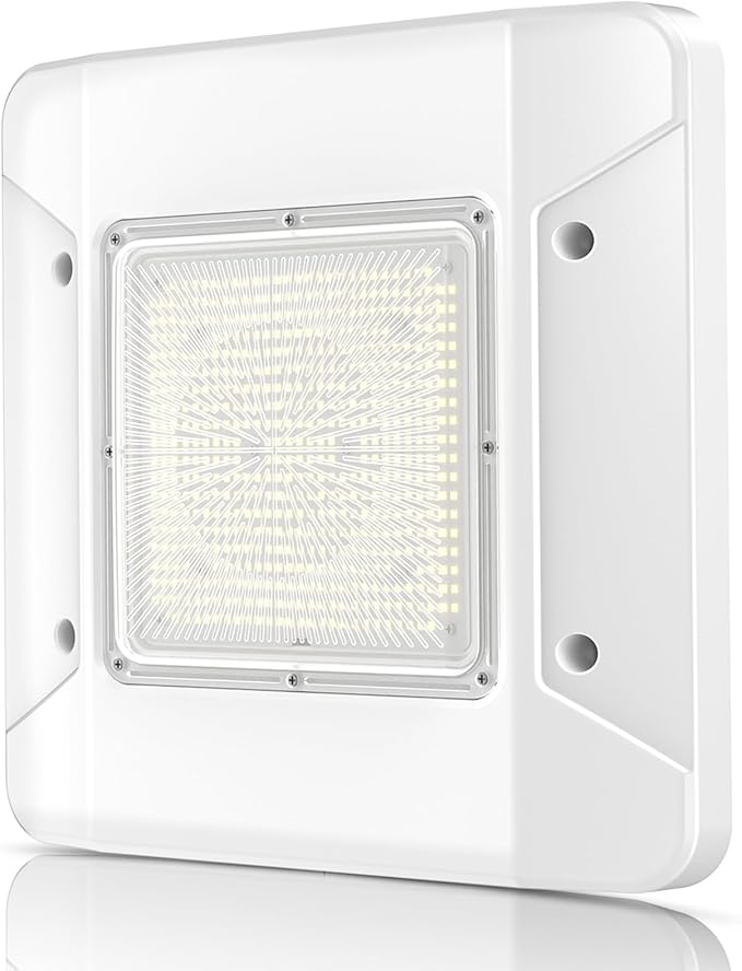 150W LED Canopy Light, 21000LM 5700K Daylight, Surface Mount Gas Station Ceiling Light (700W HID/HPS Equiv.), IP65 Waterproof Commercial Parking Garage Lighting, 100-277VAC UL Listed (1 Pack)