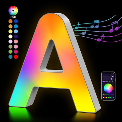 OJQ Light Up Letters Led Lights- Marquee Letters for Boy Girl Gift Room Decor Wall Lights - Music Sync Color Change Colorful, Birthday Gifts for Girl, Teen Girls Gifts Home Wall Decor